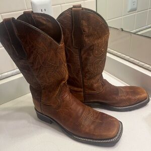Brown Leather Cowboy Boots